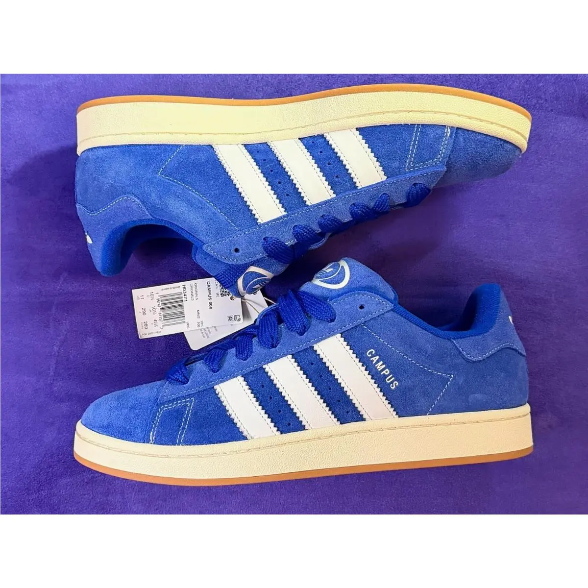 Campus 00s Blue Suede Sneakers Mens Size 11 by Adidas