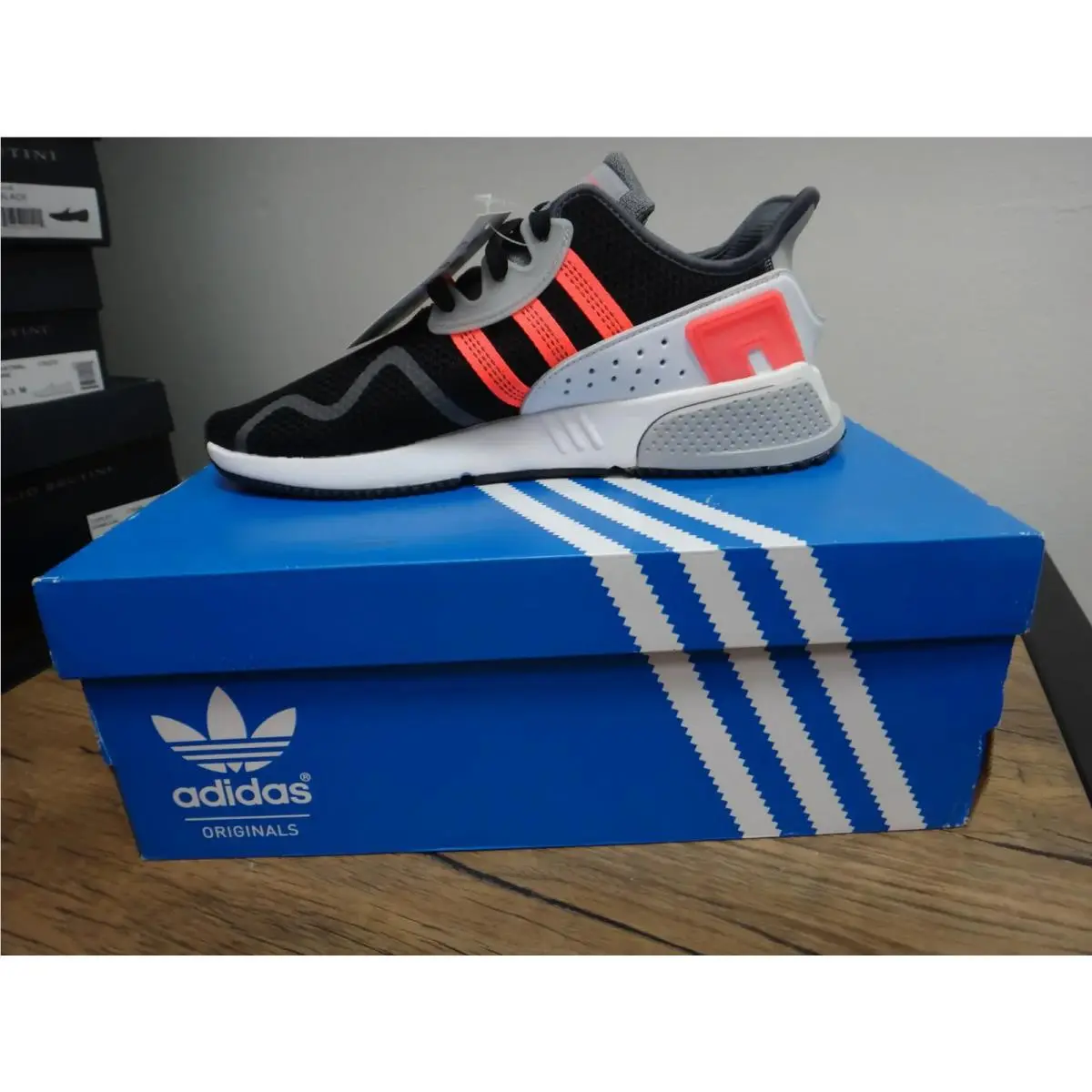 Eqt Cushion Adv AH2231 Men`s US 8 Black Turbo Knit Sneakers by Adidas