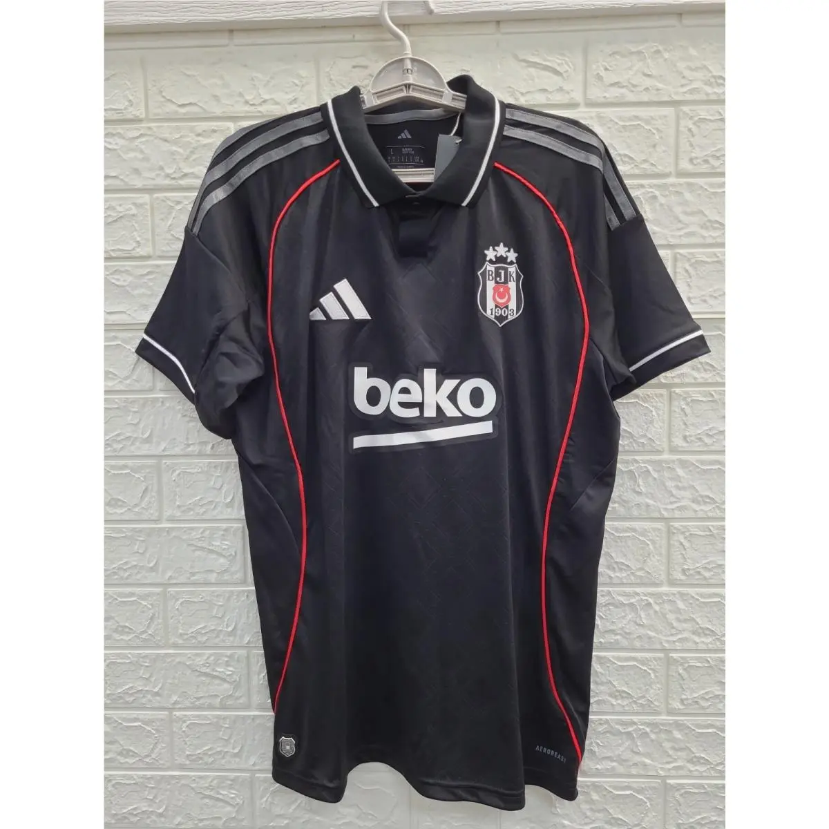Besiktas 2025/26 Short Sleeve Shirt Men`s US Size L by Adidas