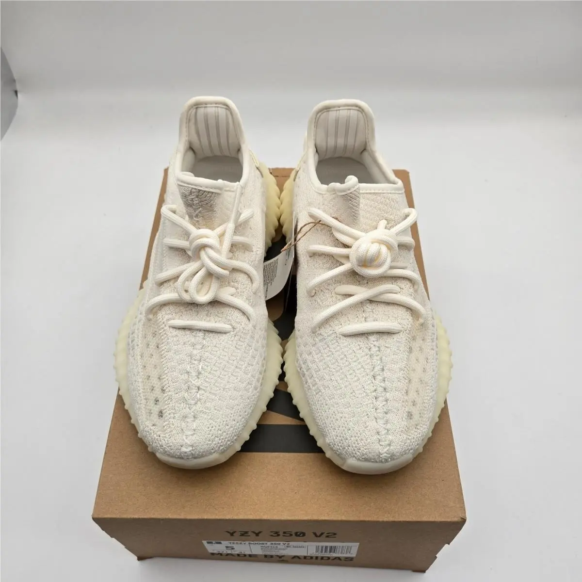 Mens Bone Yeezy Boost 350 V2 Lifestyle Sneaker 5 by Adidas