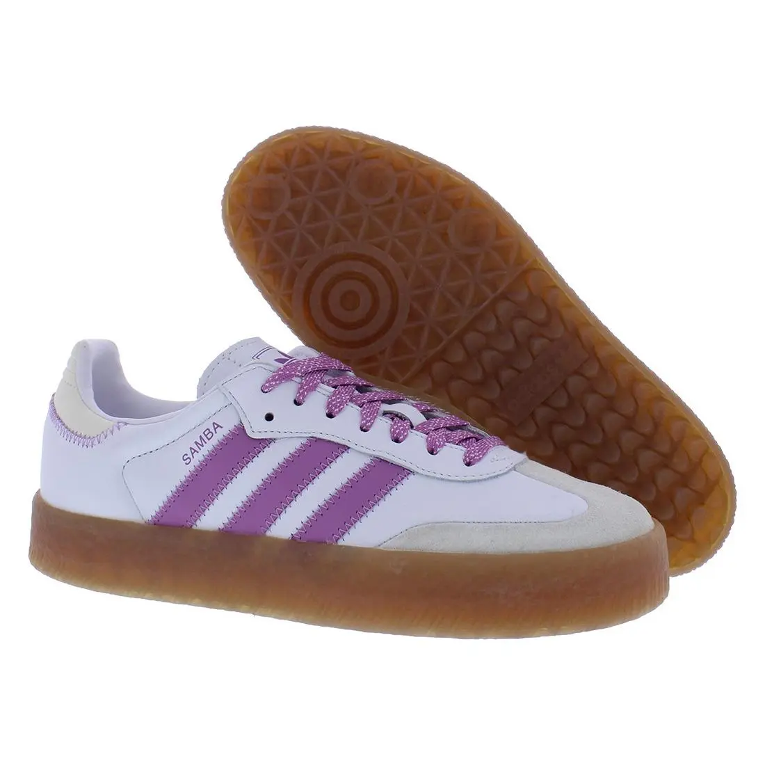 Adidas Sambae Womens Shoes Size 8.5 Color: Cloud White/preloved Purple