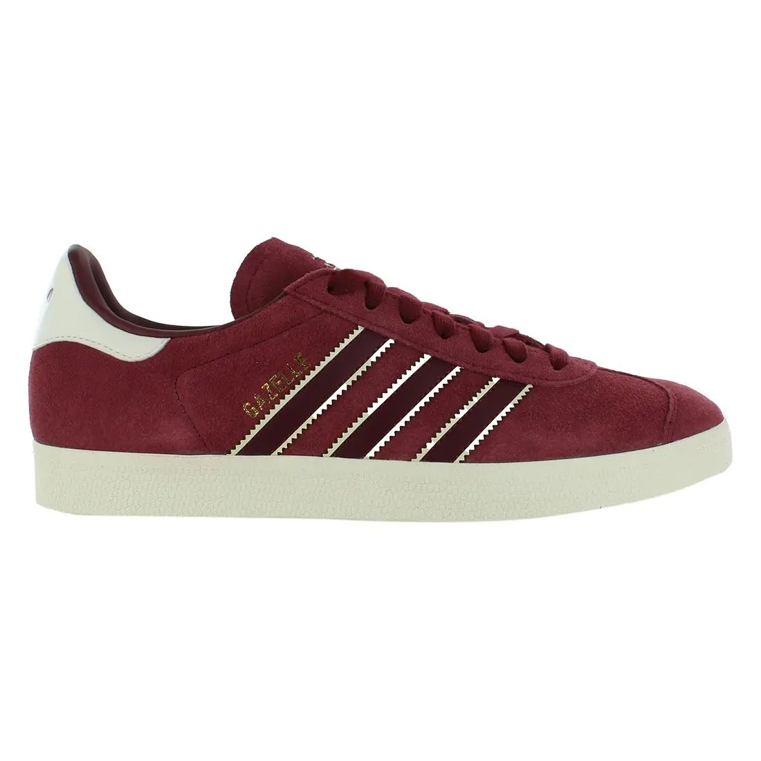 Gazelle Mens Shoes Size 7.5 Color: Shadow Red/cream White/gold Metallic by Adidas
