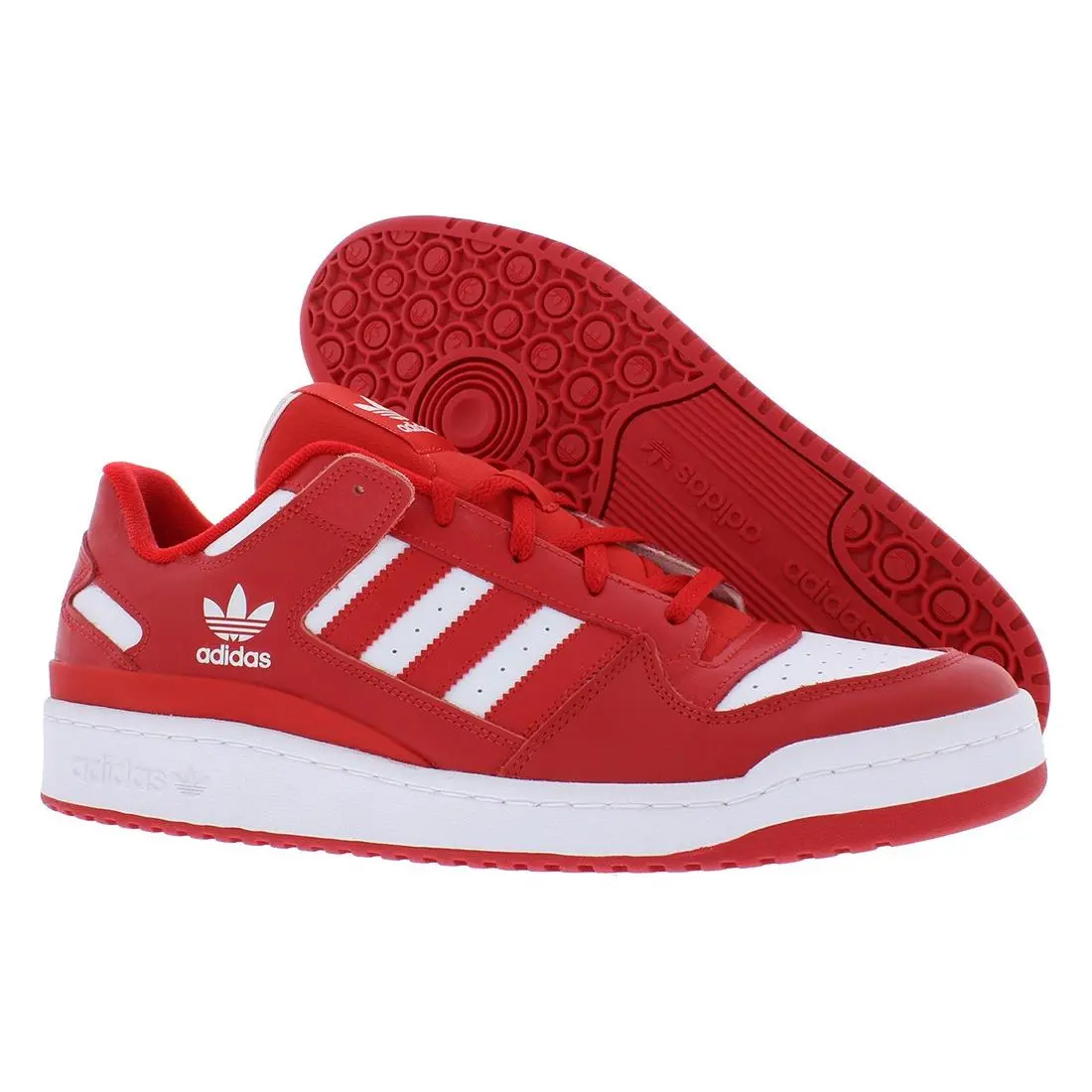 Adidas Forum Low CL Mens Shoes Size 18 Color: Scarlet/cloud White/scarlet - Scarlet/Cloud White/Scarlet, Main: Red