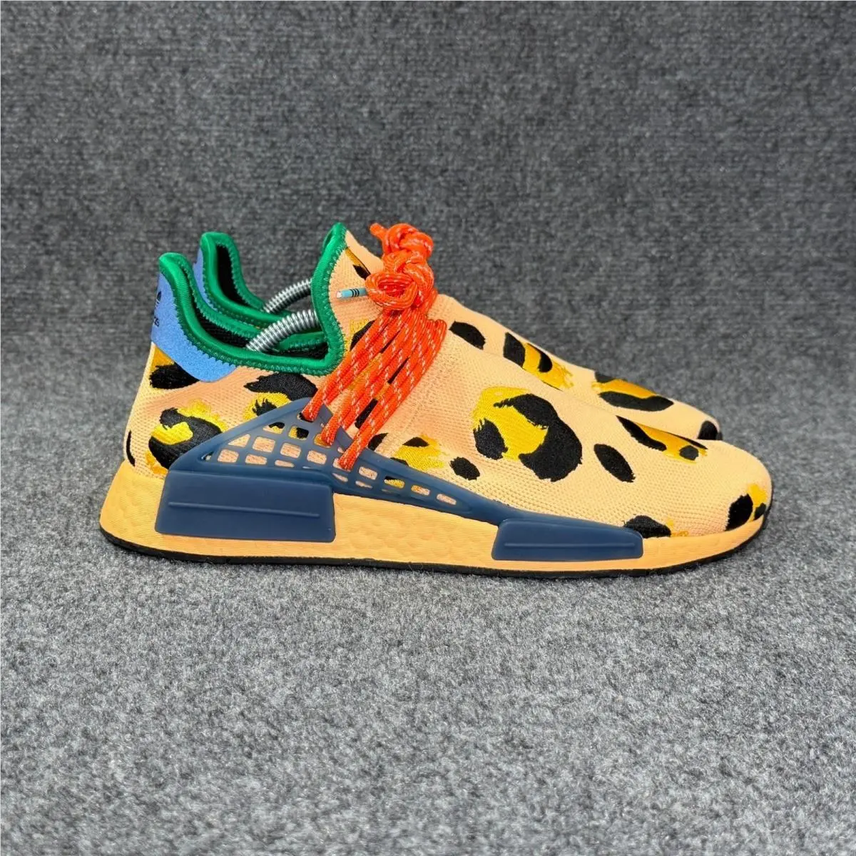 Adidas Nmd Hu Pharrell Athletic Shoes Men`s 10 Animal Print Leopard Pulse Run