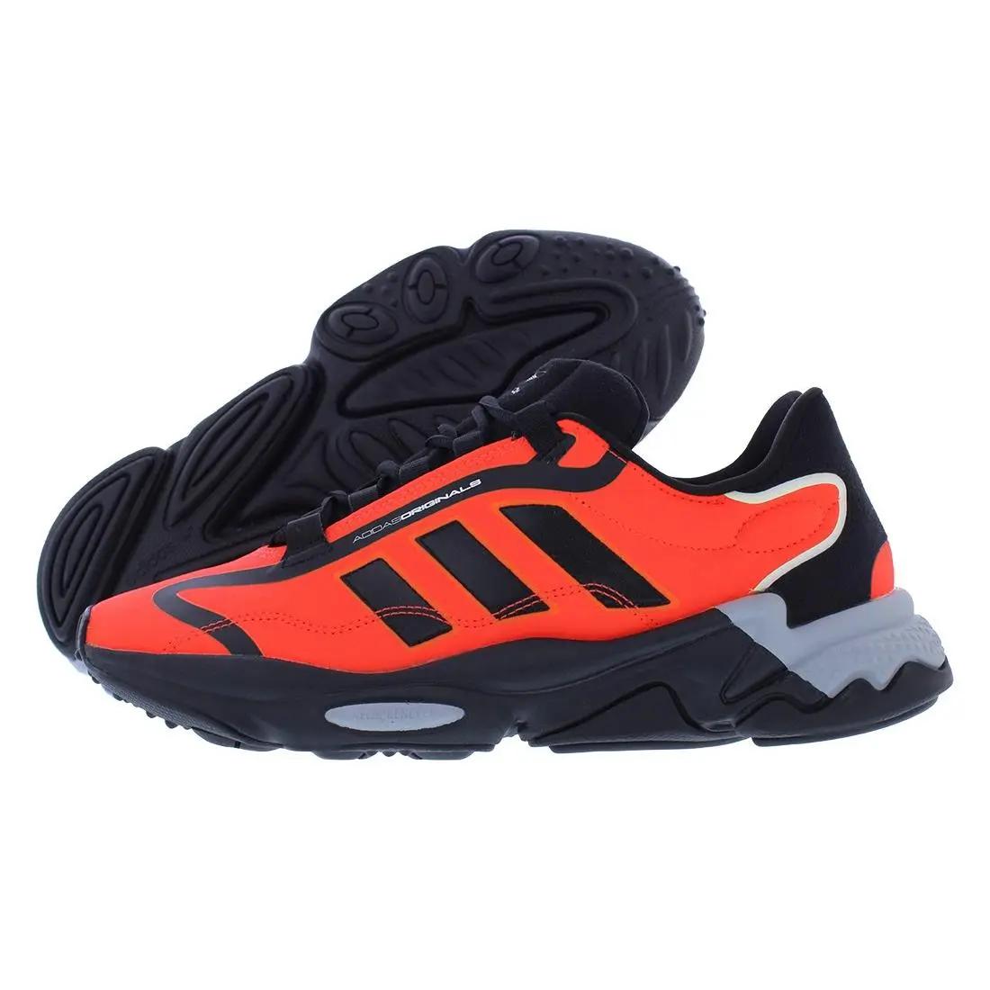 Ozweego Pure Mens Shoes Size 8 Color: Core Black/solar Red/grey Two by Adidas