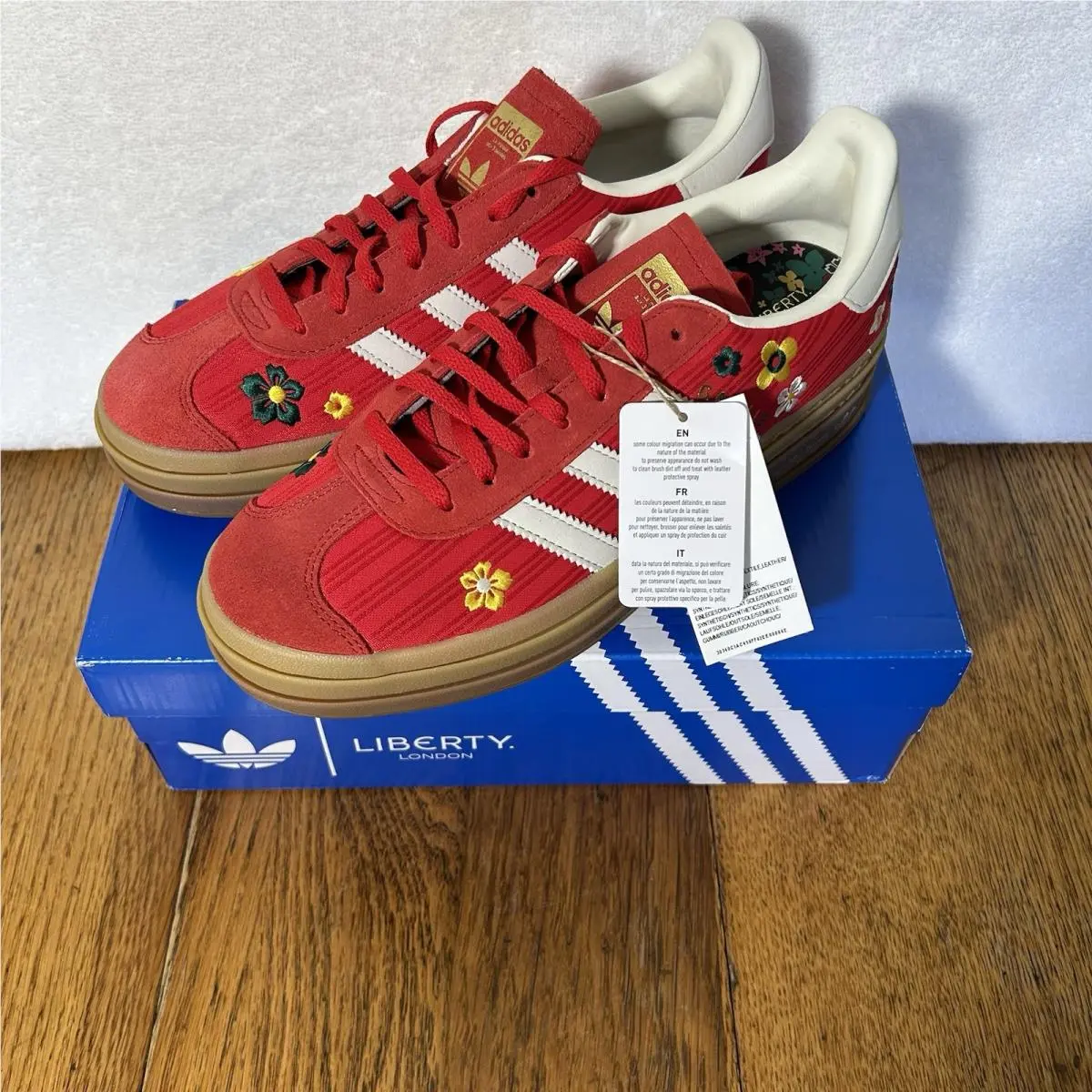 Adidas Womens Size 10 Gazelle Bold Liberty London Platform Better Scarlet Shoes