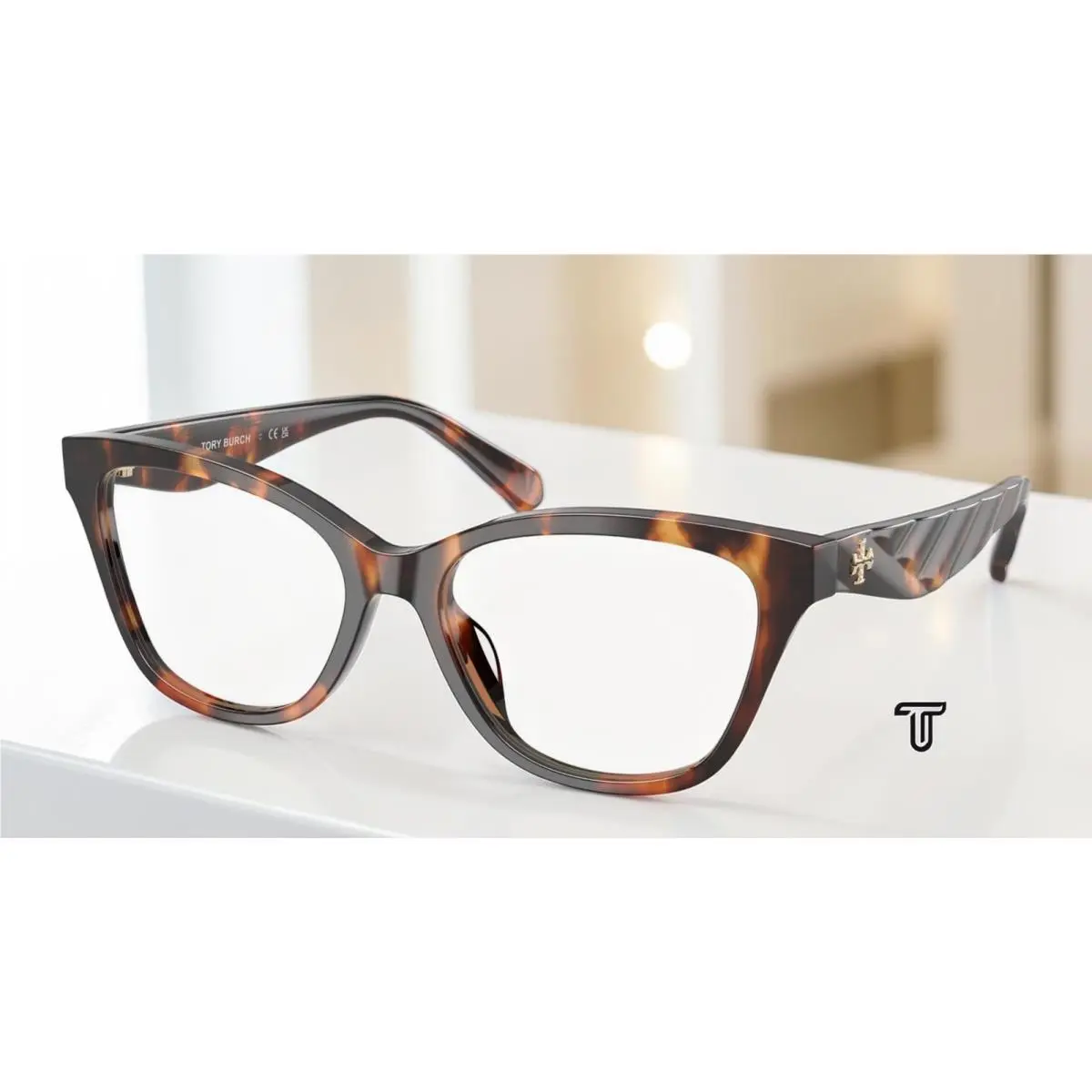 TY2170U 2066 Contrast Tortoise Demo Lens 51 mm Women`s Eyeglasses by Tory Burch