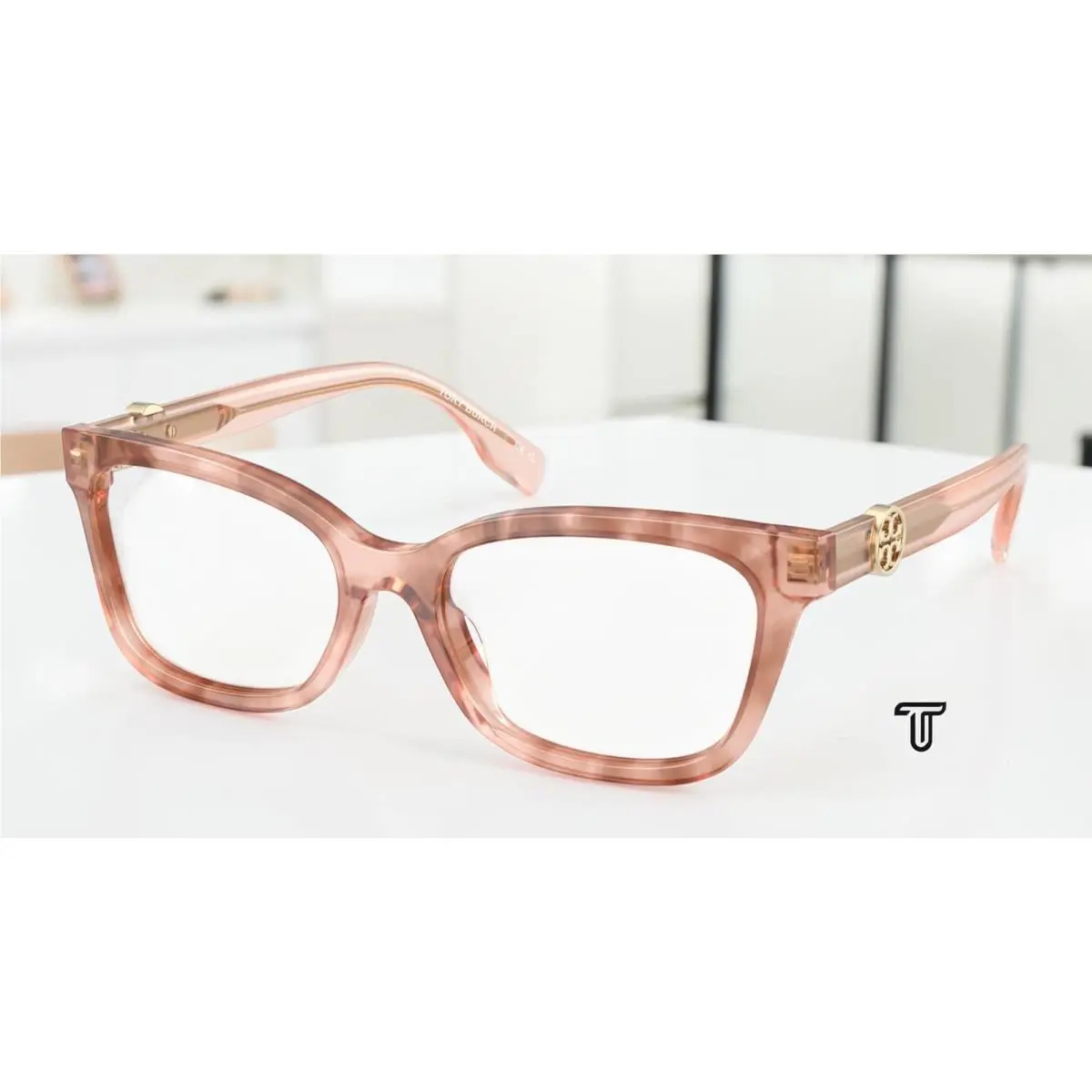 TY2159U 2063 Pink Brown Transparent Demo Lens 53mm Women`s Eyeglasses by Tory Burch