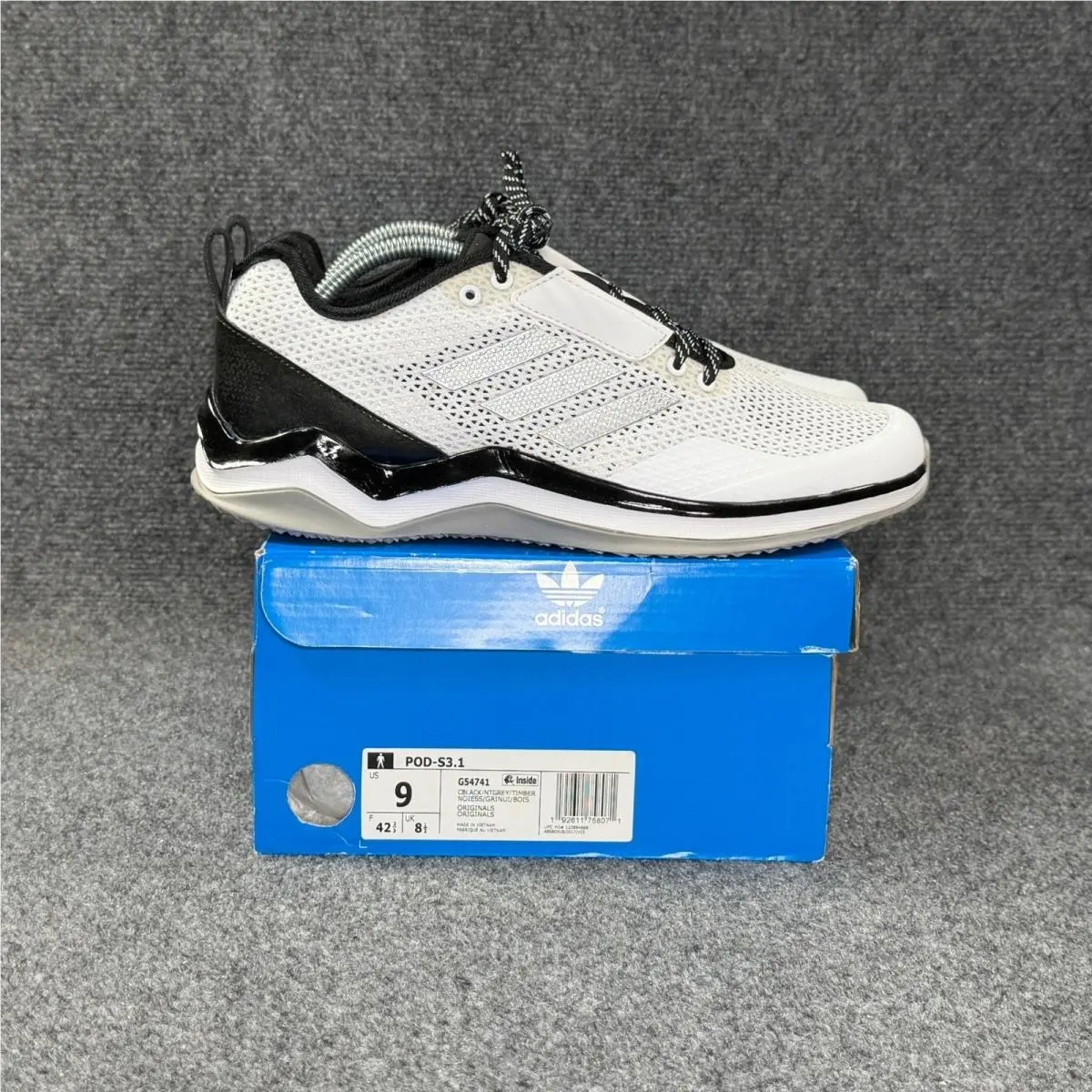 Speed Trainer 3 Cross Training Shoes Men`s 9 Cloud White Black Athletic by Adidas