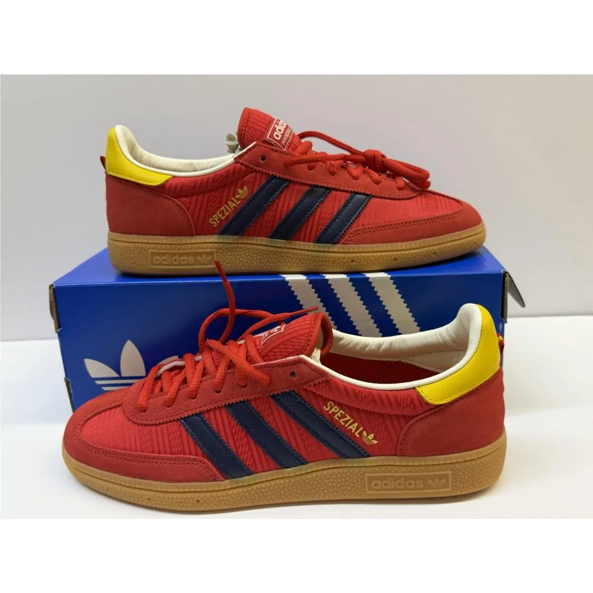 Handball Spezial Red /navy Blue Size 9.5 by Adidas