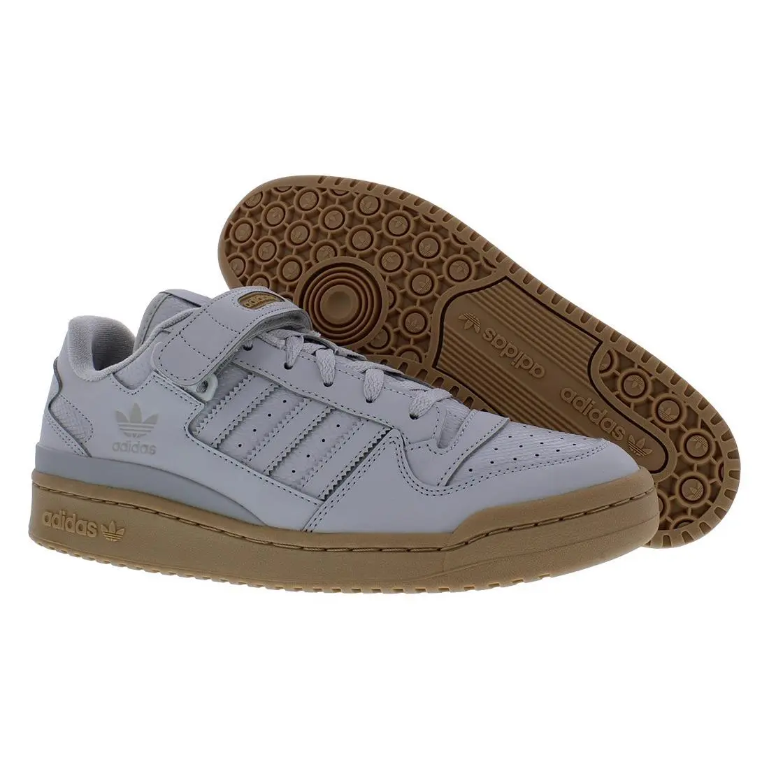 Adidas Forum Low Leather Mens Shoes Size 11.5 Color: Grey Three/grey Three/gum - Grey Three/Grey Three/Gum, Main: Grey