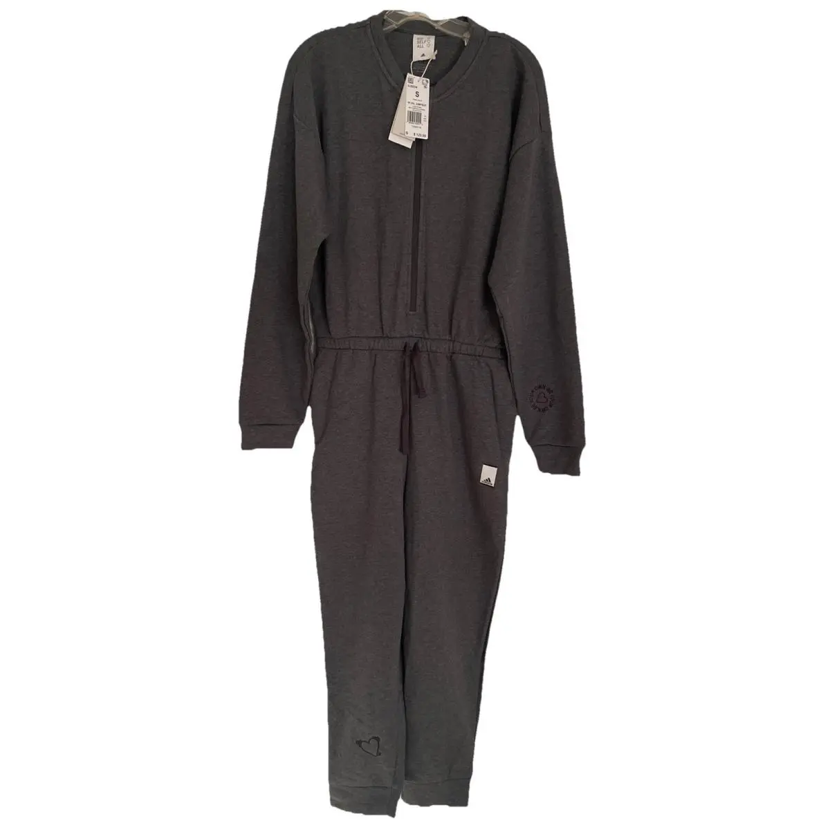 Valentine’s Day Dark Gray One Piece Jumpsuit Women’s Small IL6034 by Adidas