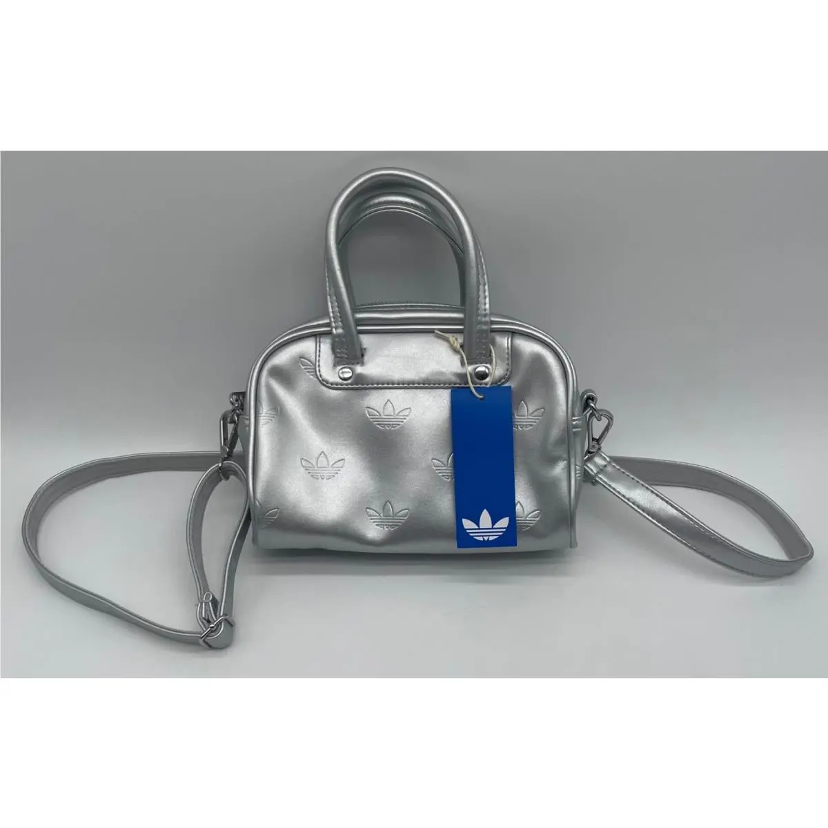 Originals Mini Bowling Bag Women Silver Crossbody Shoulder Bag JW0050 by Adidas
