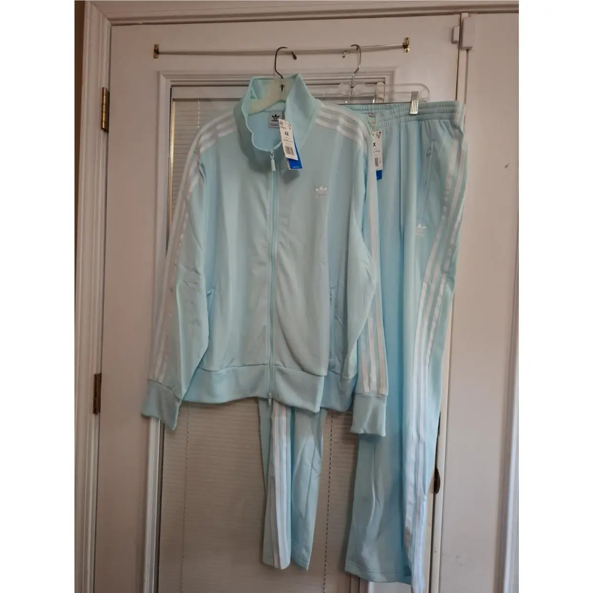 Plus Size 4X Blue Women`s Firebird TT PB Orignal Tracksuit 2 by Adidas