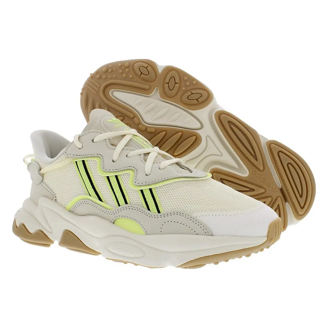 Adidas Ozweego Womens Shoes Size 8.5 Color: Wonder White/pulse Yellow/core - Wonder White/Pulse Yellow/Core Black, Main: Beige