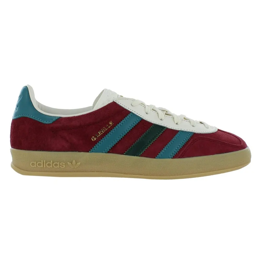 Adidas Gazelle Indoor Mens Shoes Size 4 Color: Burgundy/teal/green