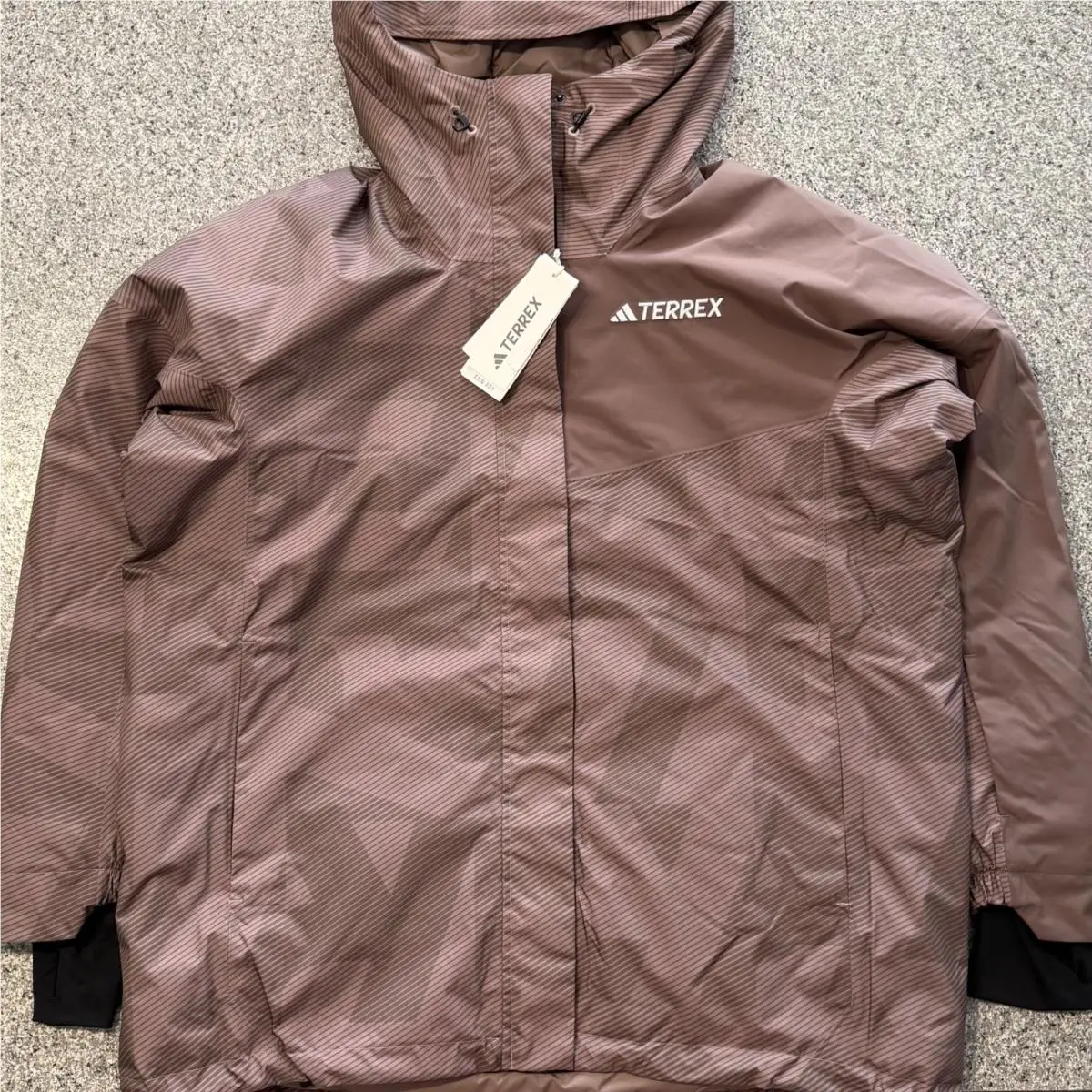 Terrex Jacket Womens XL Brown Insulated Skiing Rain.rdy 2 Layer JL5591 by Adidas