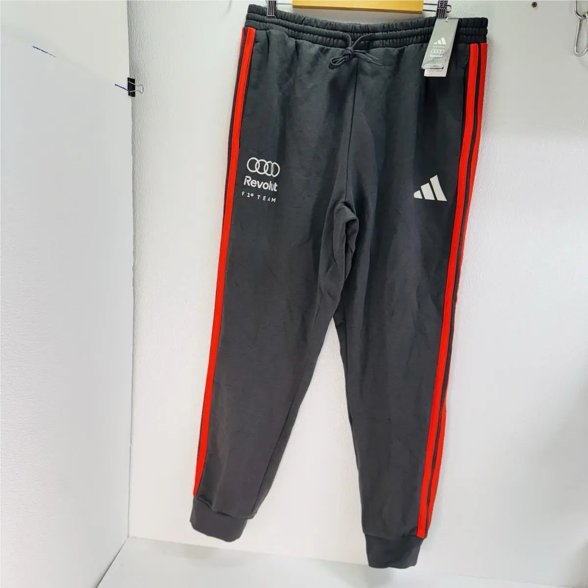 Audi Revolut F1 Team Logo-print Side-stripe Sweat Pants Size XL by Adidas