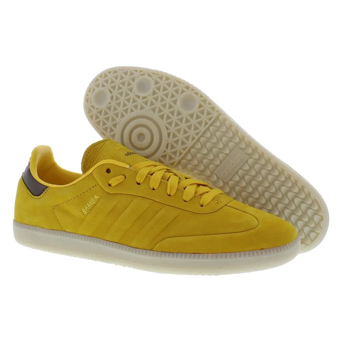Adidas Samba Leather Mens Shoes Size 10.5 Color: Yellow/yellow/brown