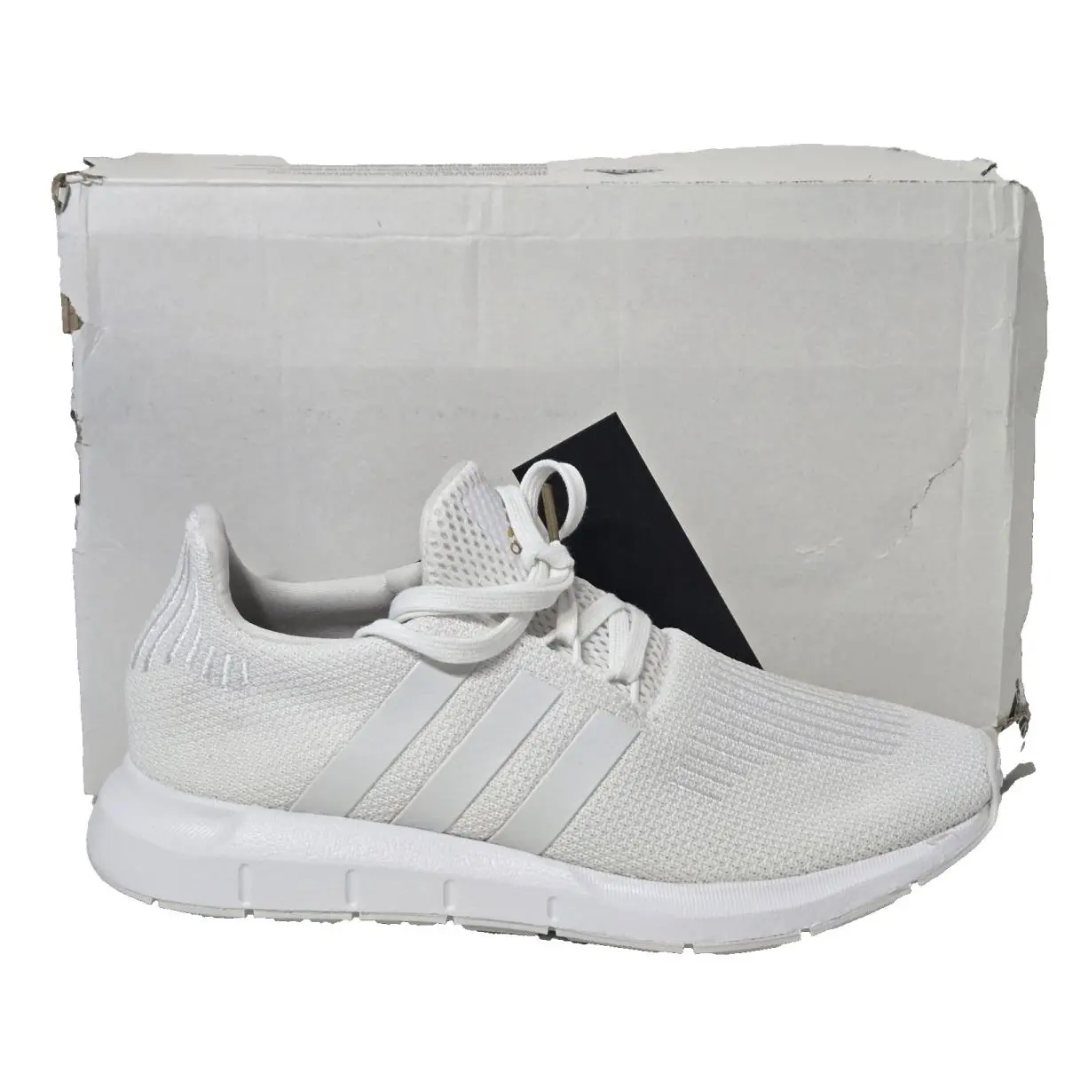 Women`s Swift Run 1.0 Running Shoes Sneakers White Size 6 by Adidas