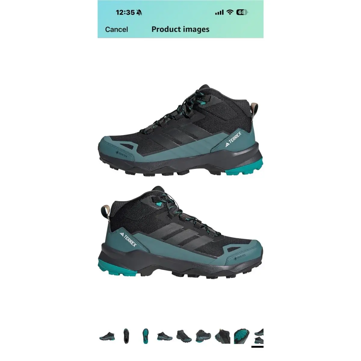 Adidas shoes - adidas TERREX Skychaser - TERREX Skychaser - Black/Carbon/Pure Teal 7