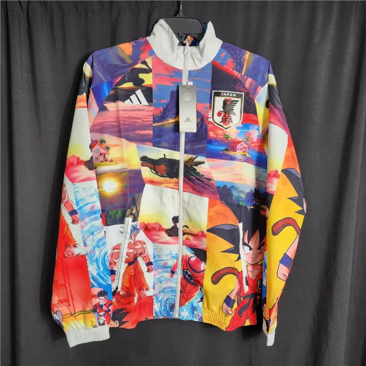 Japan Jfa Dragon Ball Z Goku Track Jacket Windbreaker P95985 Mens Medium by Adidas