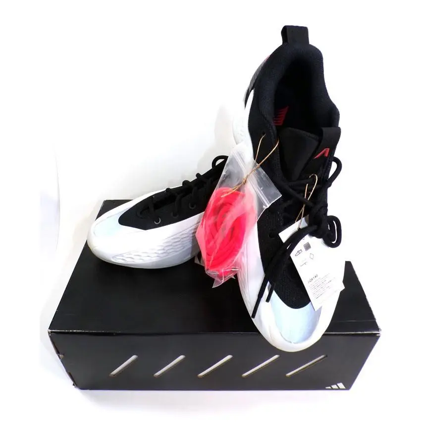 A.e. 1 Anthony Edwards Basketball Shoes Ftwwht/cblack Men`s Size 9 by Adidas