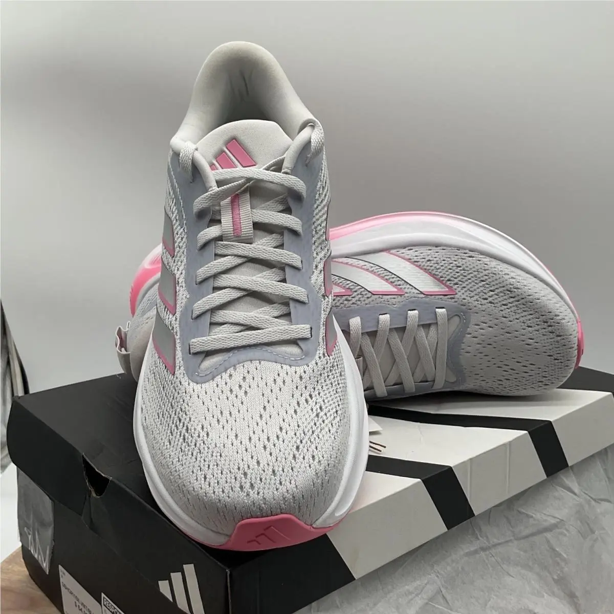 Response Pace W Womens Running Shoes Grey Pink Silver KK3001 Size 9 by Adidas