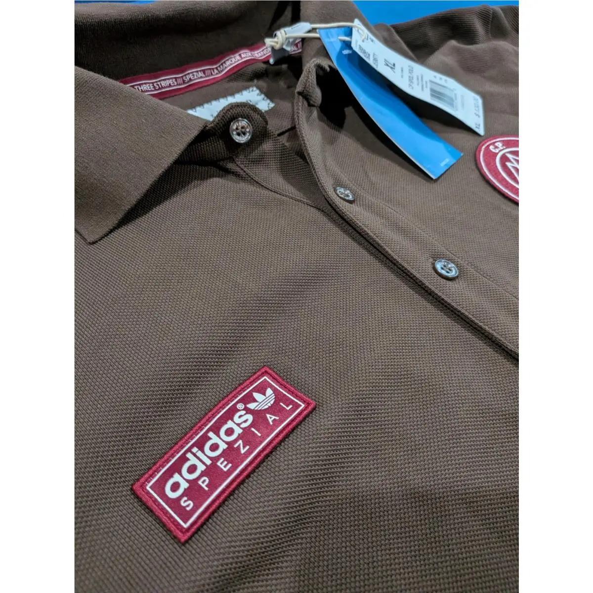 Adidas clothing - adidas x CP Company SPZL Polo shirt - JE8671 - Brown (UPC: 197613968862) 0