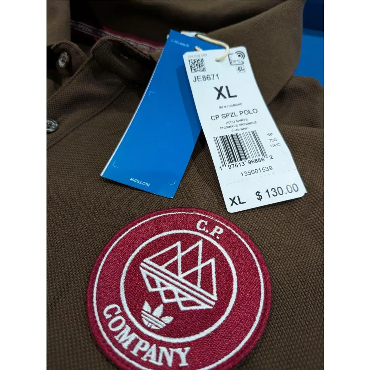 Adidas clothing - adidas x CP Company SPZL Polo shirt - JE8671 - Brown (UPC: 197613968862) 1