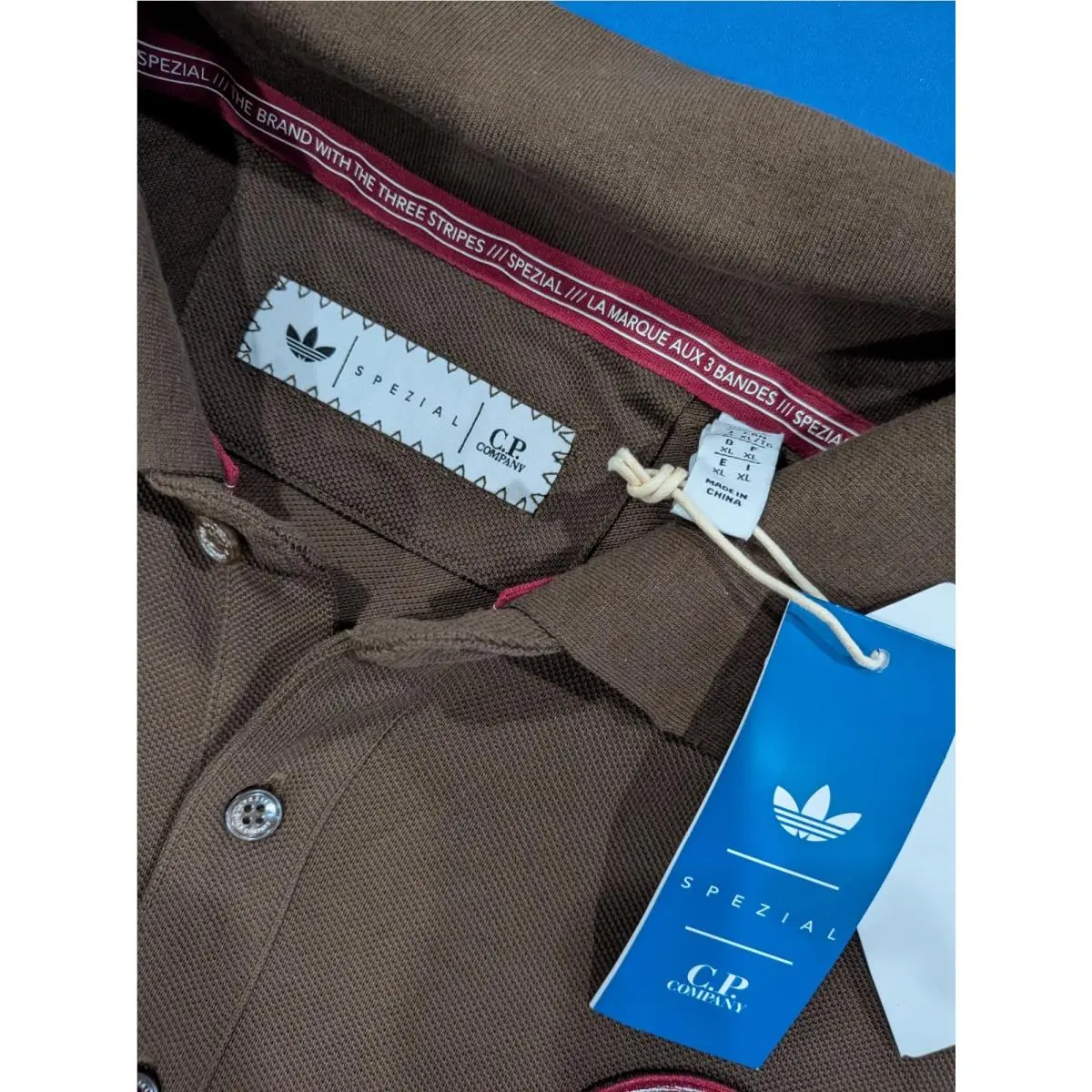 Adidas clothing - adidas x CP Company SPZL Polo shirt - JE8671 - Brown (UPC: 197613968862) 2