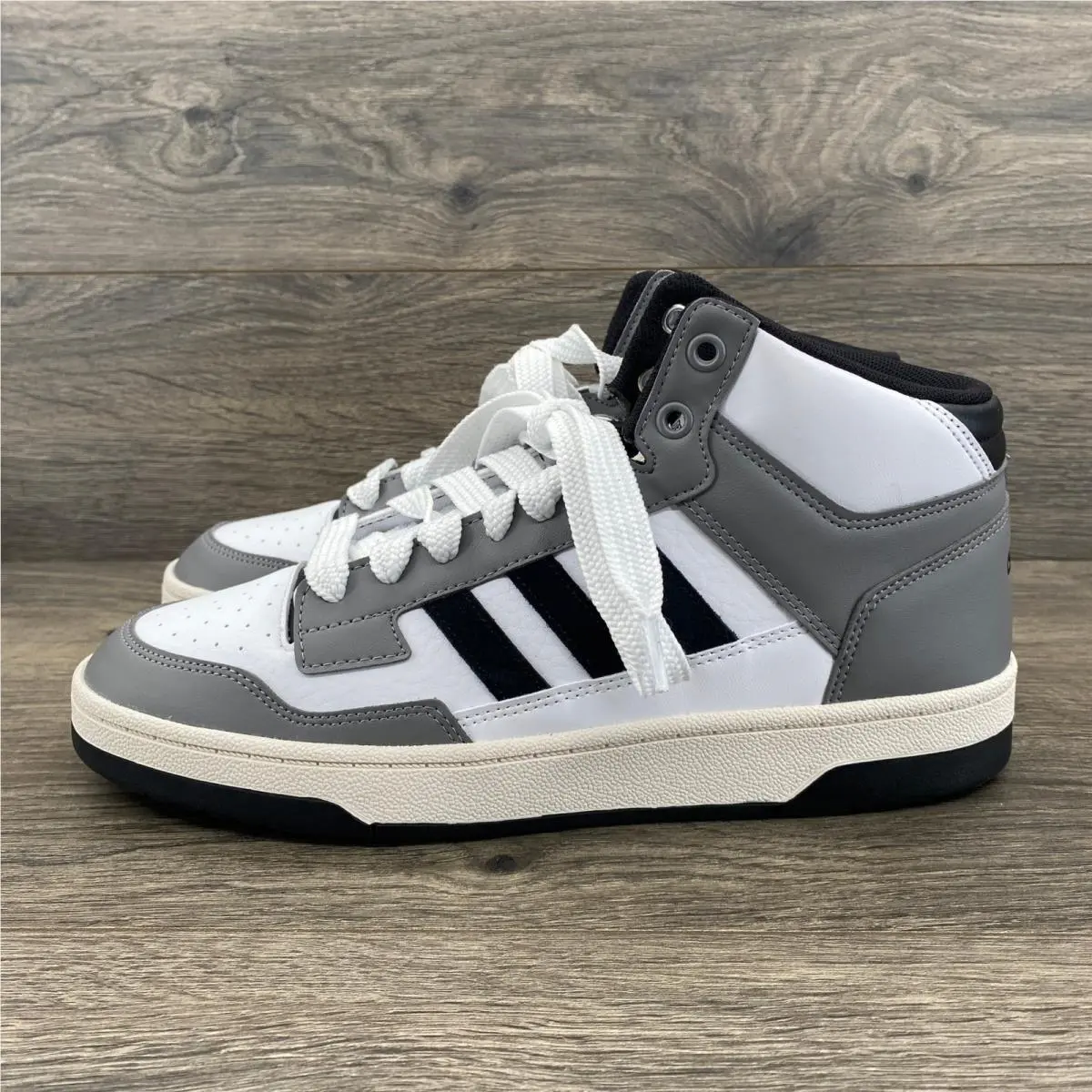 Rapid Court Mid Mens 10 Grey White Black Basketball Sneakers ID2964 by Adidas