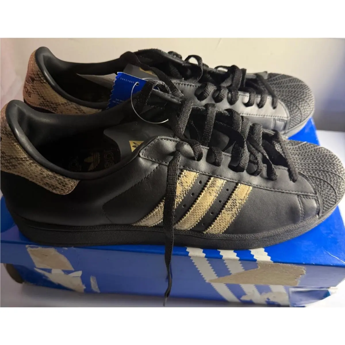 Adidas Superstar Snake Irak Campus 80`s 672724 Black/snake Vintage SZ 14