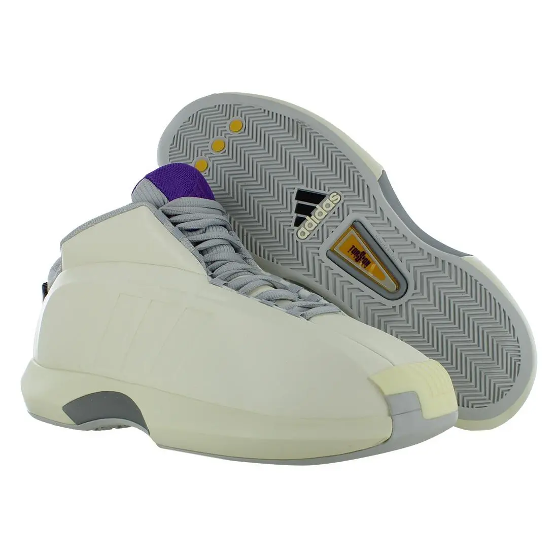Adidas Crazy 1 Mens Shoes Size 9.5 Color: Cream White/light Solid Grey/active