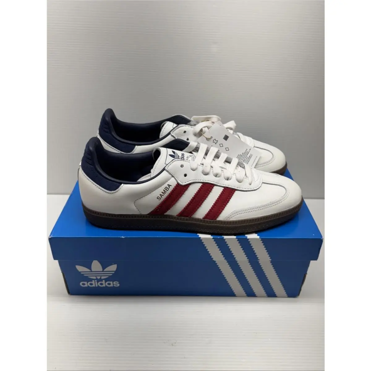 Adidas Samba Og White Victory Red Indigo - IH4881 Size 8