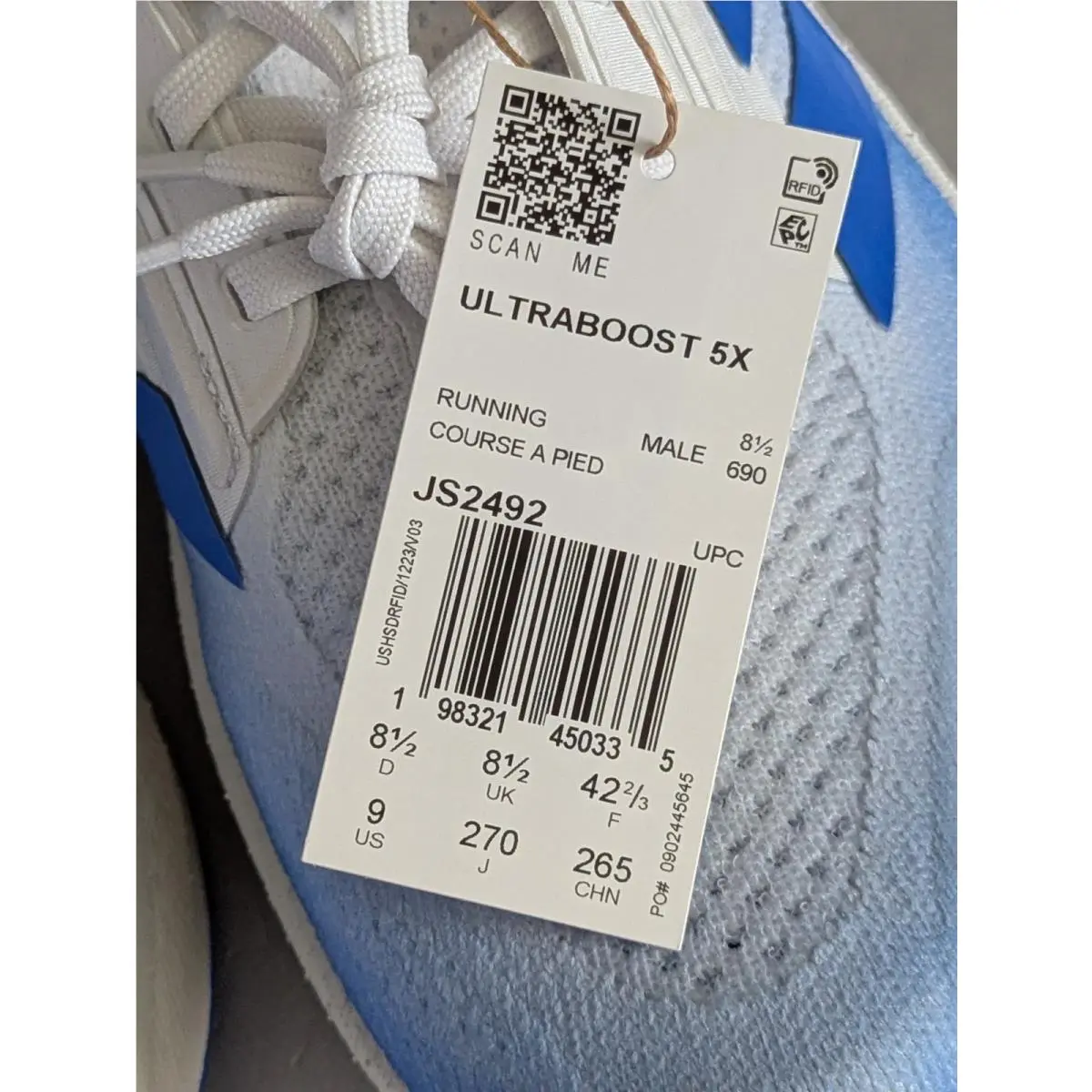 Adidas shoes - adidas Ultraboost 5X - Ultraboost - JS2492 - White (UPC: 198321450335) 8