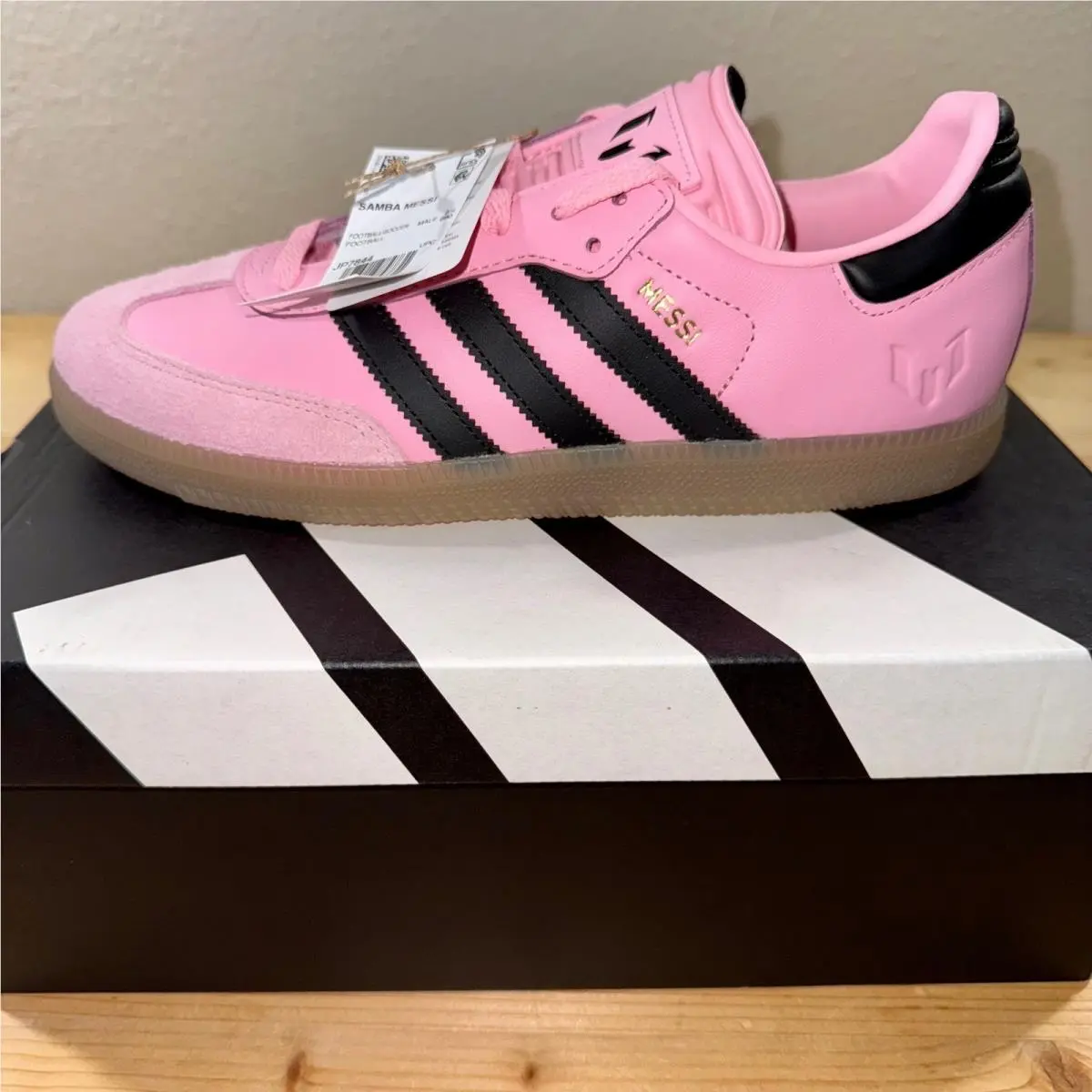 Adidas Samba Messi Pink Black Men`s 9 / Women`s 10.5 Rare