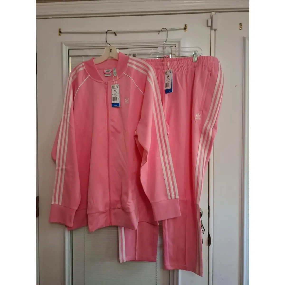 Plus Size 4X Women`s Pink Sst Tracksuit by Adidas