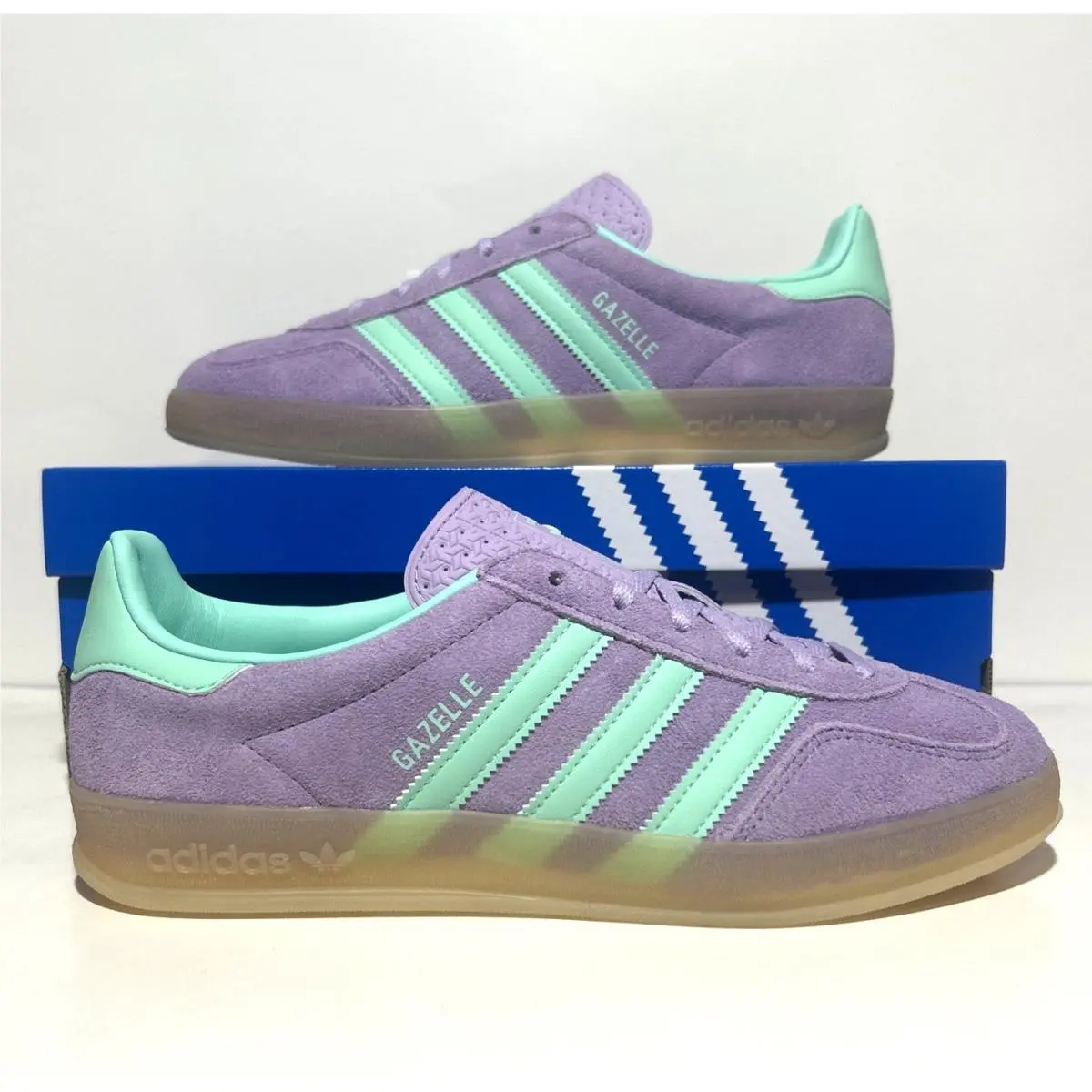 Adidas Gazelle Women’s Size 8.5 Indoor Soccer Retro Casual Athletic Purple Blue