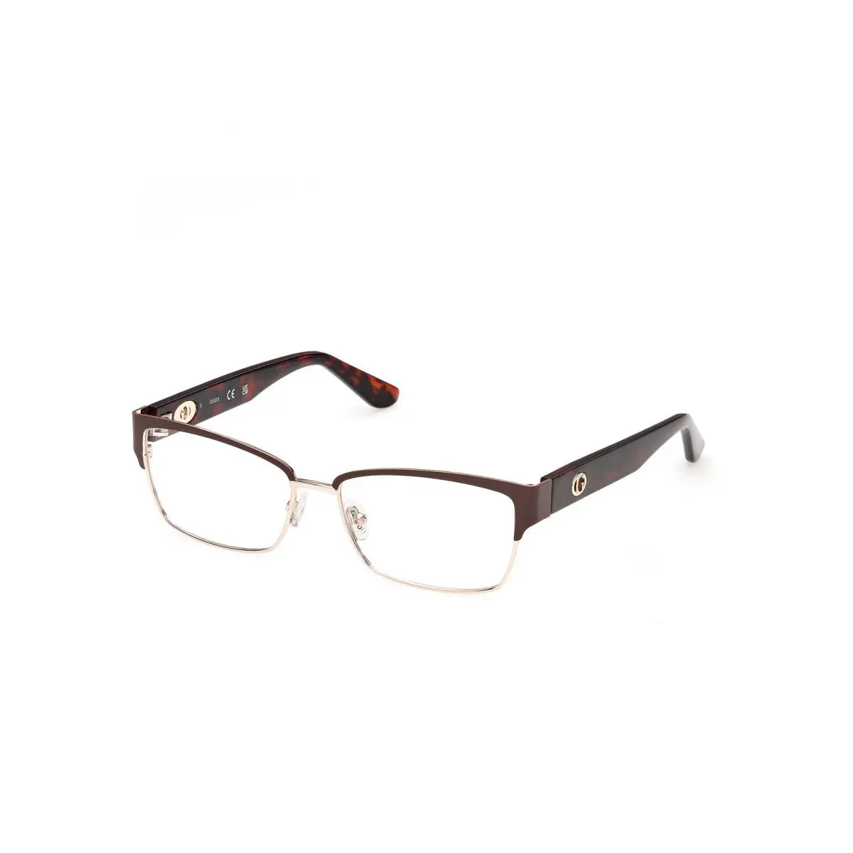 GU 50383 Matte Dark Brown / Havana 049 Size 55 Eyeglasses by Guess