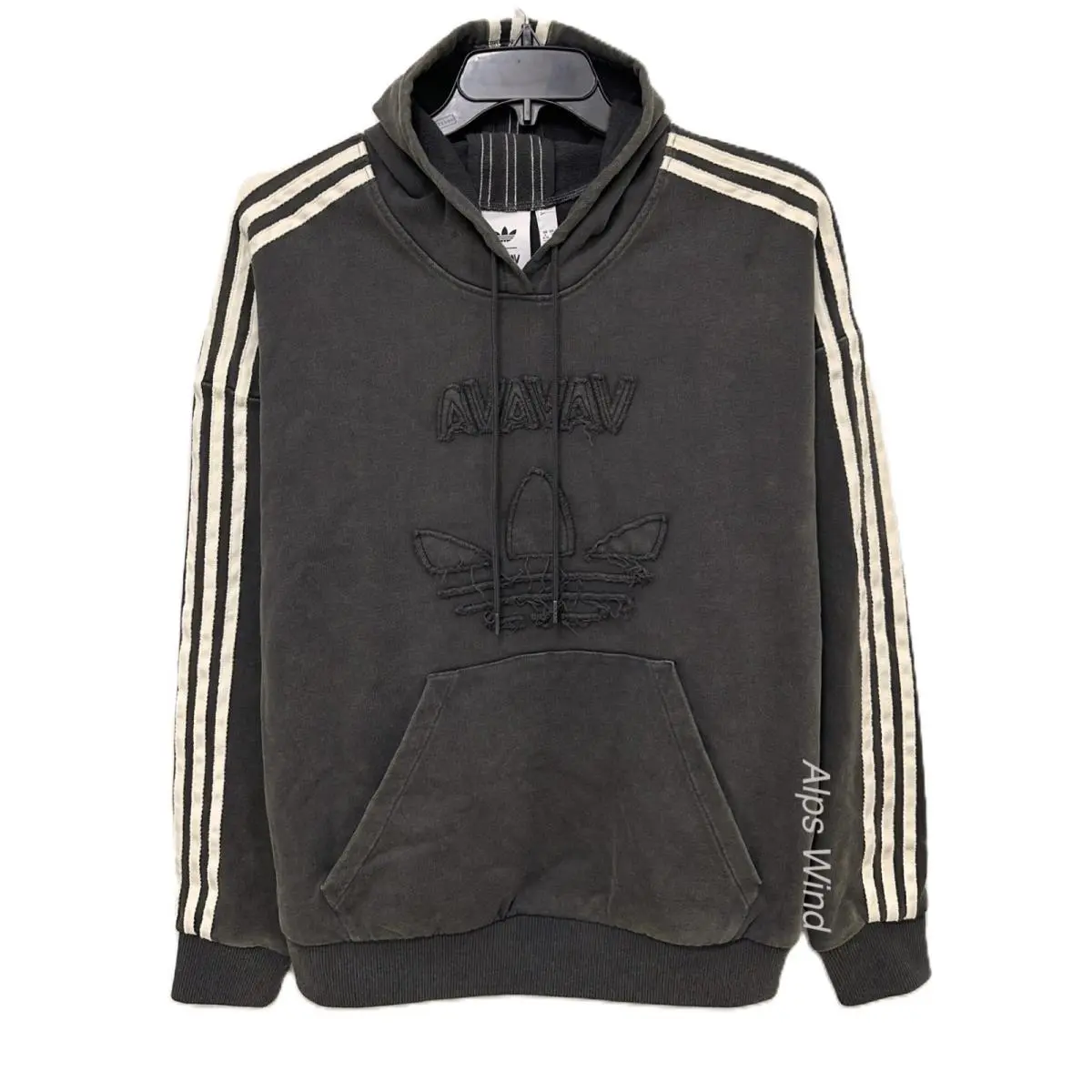 Adidas X Avavav Men`s Front Pocket Hoodie in Carbon Size-s