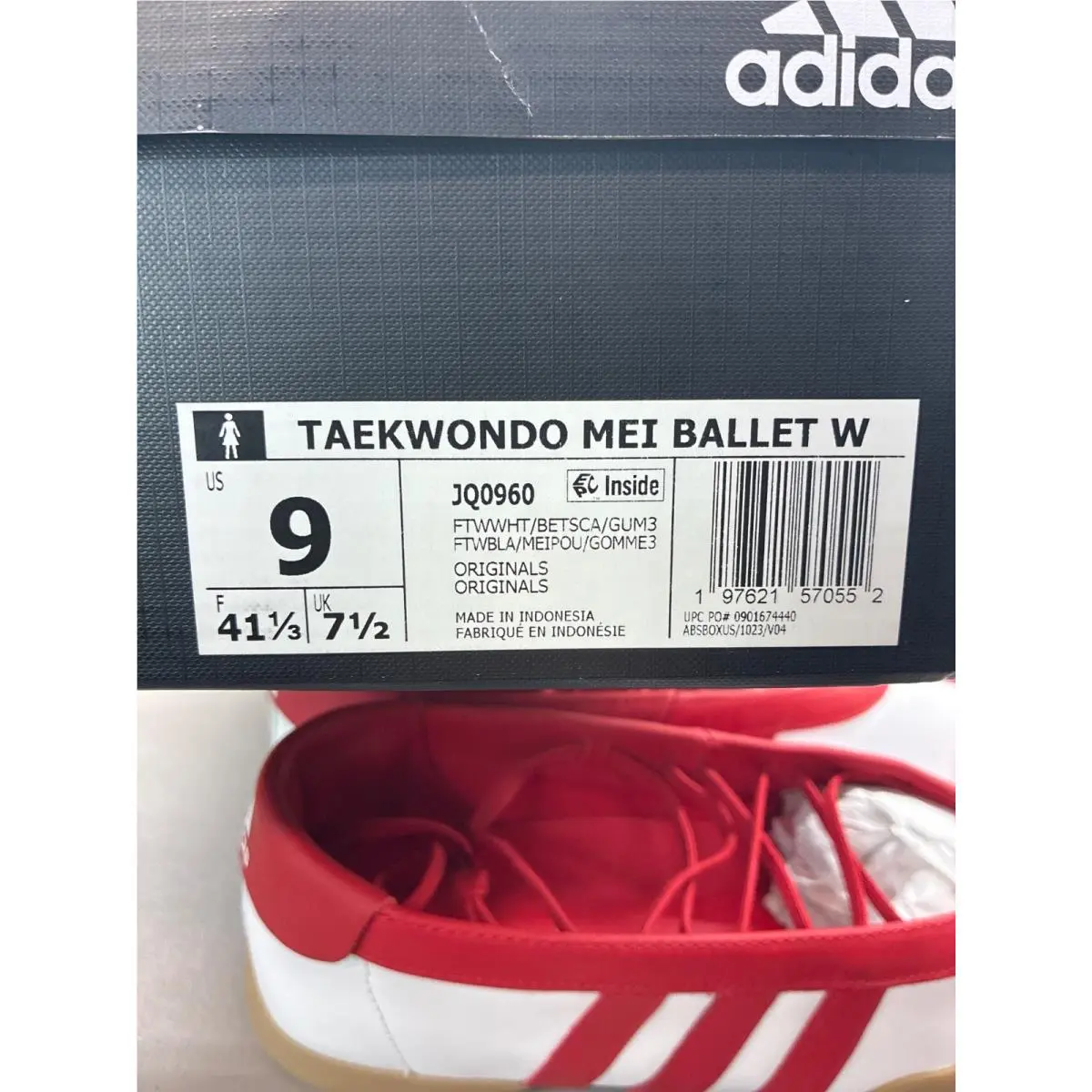 Adidas shoes - adidas Taekwondo - Taekwondo - JQ0960 - White, Manufacturer: Cloud White/Better Scarlet/Gum 5