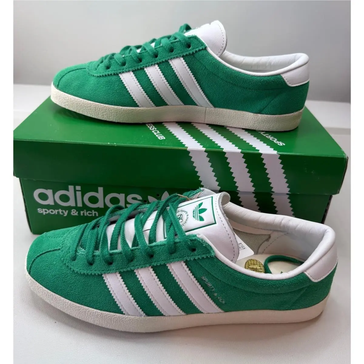 x Sporty Rich Handball Spezial Green Sneakers Tennis IH8262 W 10.5 by Adidas