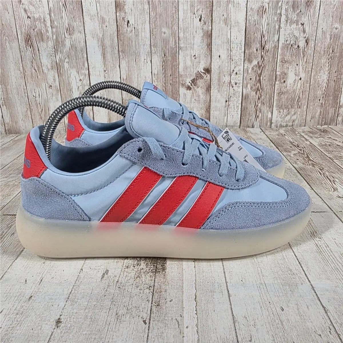 Barreda Decode Womens 7 Light Blue Red Platform Sneakers JR3103 by Adidas