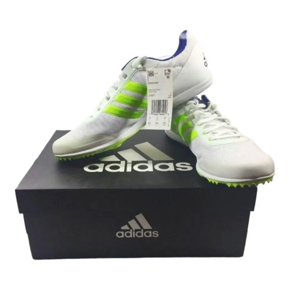 Distance Star Track Shoes White Lime by Adidas