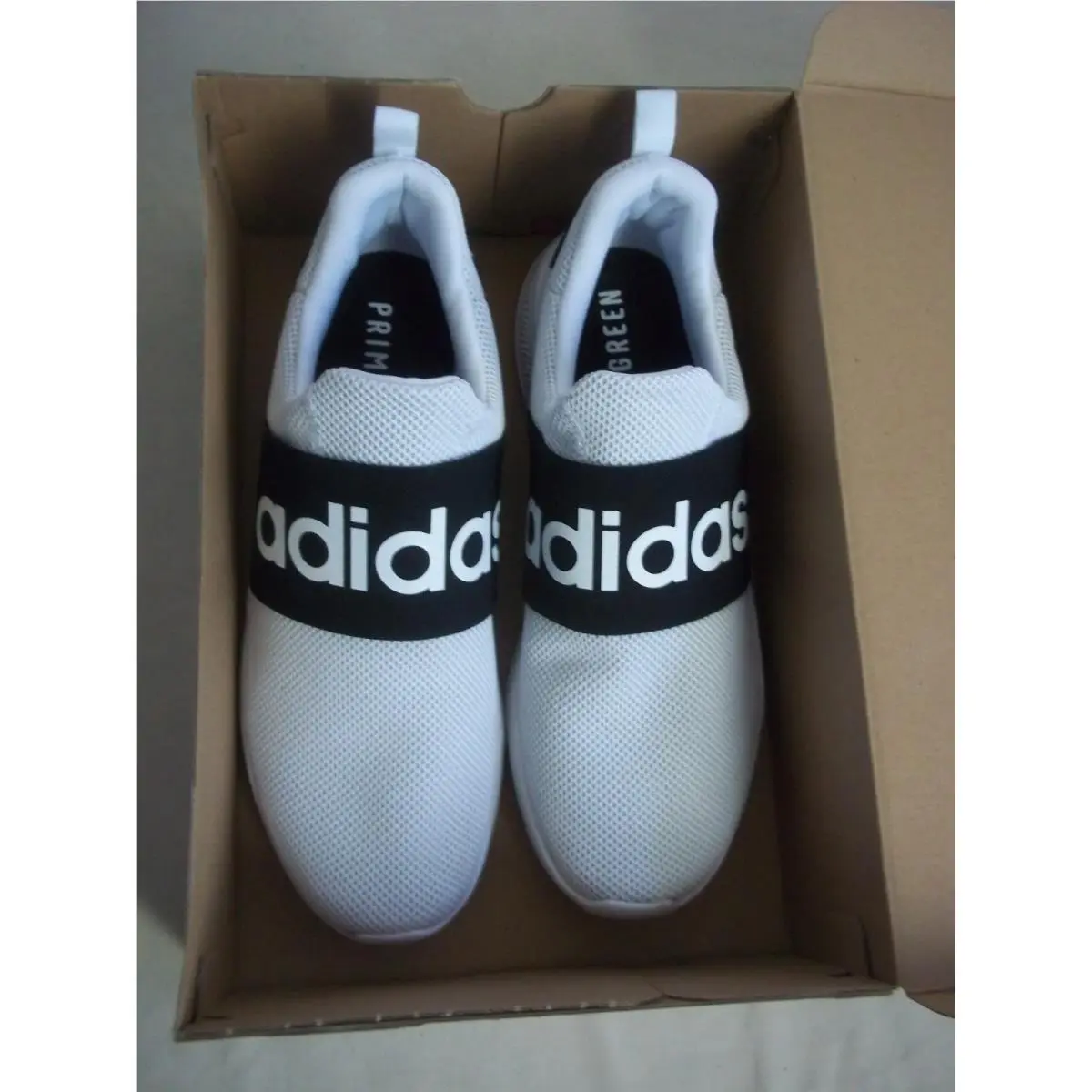 White Slip on Men`s Casual Sports Running Walking Tennis Shoes US-12 by Adidas