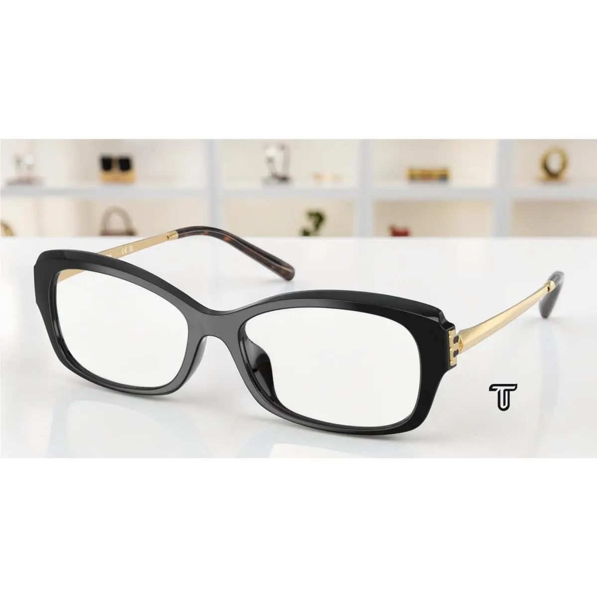 TY4015U 1964 Black Demo Lens 55 mm Women`s Eyeglasses by Tory Burch