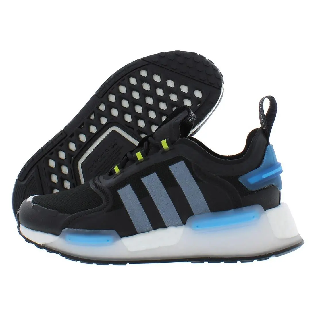Adidas Nmd_V3 Boys Shoes Size 4 Color: Black/blue/grey