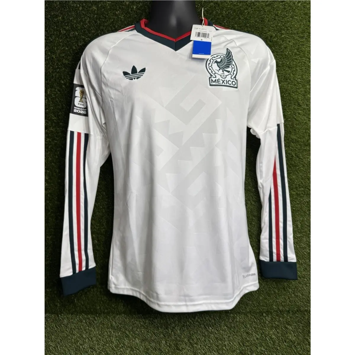 World Cup 2026  Mexico Men’s Away Long Sleeve Jersey with Patch Size Small by Adidas