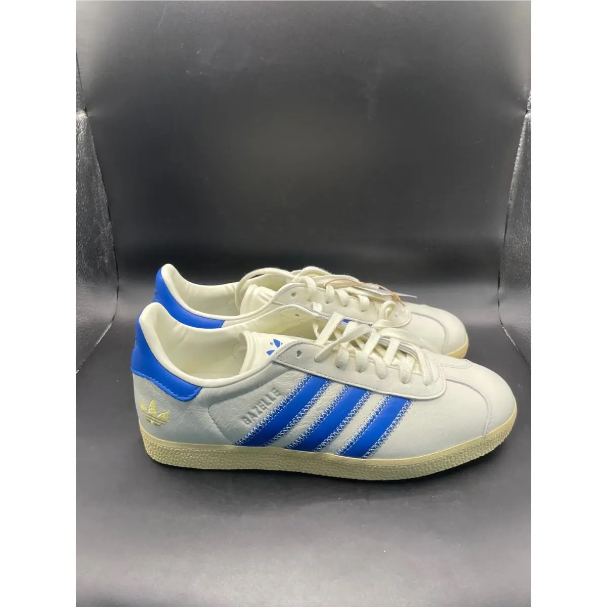 Adidas Originals Gazelle Wonder White Blue Bird Leather Sneakers IF4599 Mens 7